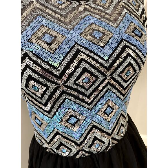 Love Reign Black Sequined Mini Party Dress Sz 5 - Picture 3 of 9